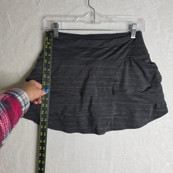 Athleta High Rise SzSm Swagger Skirt/Skort-Iron Gray layeredskort Active Running - Picture 9 of 11
